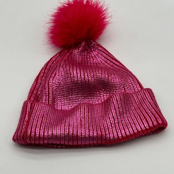 More Than Magic Beanie With Pom Pom Pink. Girls One Size - Picture 1 of 4
